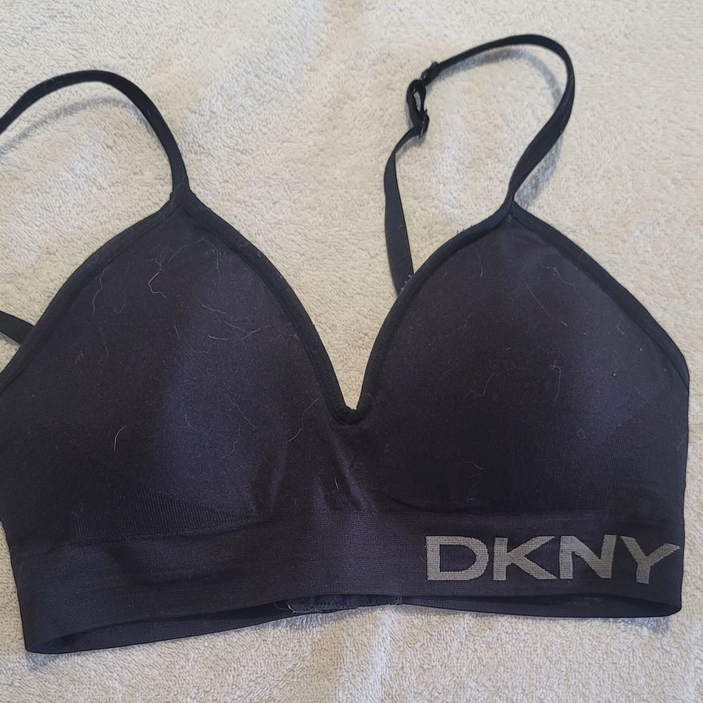 DKNY Black Bra with Logo Detail